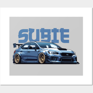 Subaru WRX STI Car Art - Impreza Widebody Modified JDM Car Posters and Art